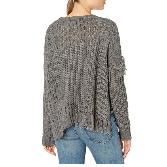 Cupcakes and cashmere Women's Romy Cable Knit Patch Works Stitch Sweater, - Picture 2 of 2